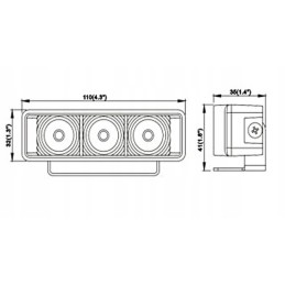 Red LED lamp 12v 24v stop signaling