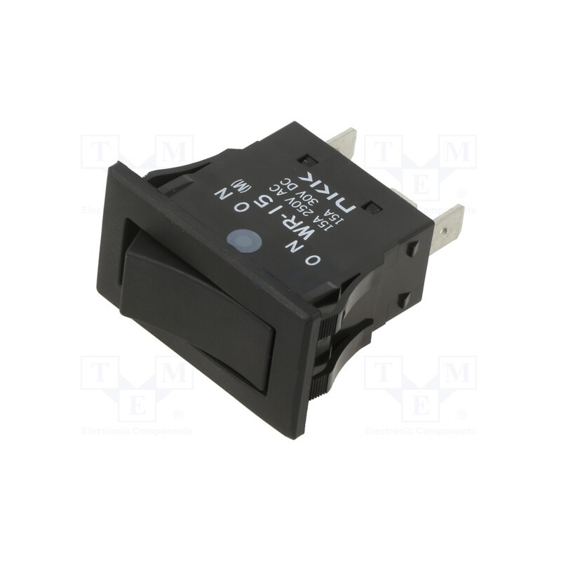 1 pcs x NKK SWITCHES - WR15AF - ROCKER, SPST, Pos: 2, ON-(ON), 15A/250VAC, 15A/30VDC, none, -25÷85°C