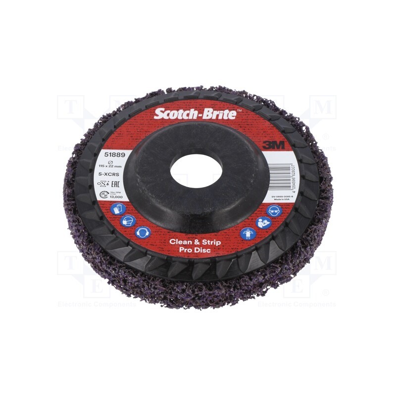 1 pcs x 3M - 51889 - Polishing wheel, Ø: 115mm, Øhole: 22mm, Scotch-Brite™