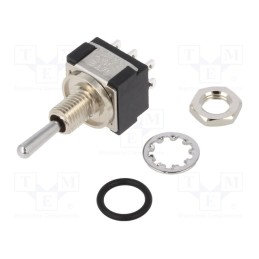 1 pcs x KNITTER-SWITCH - MTE 206 PA - Switch: toggle, Pos: 3, DPDT, ON-ON-ON, 6A/125VAC, 6A/6VDC, 20mΩ