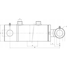 Double acting cylinder 30 60 1000