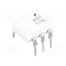 2 pcs x ONSEMI - 4N37M - Optocoupler, THT, Ch: 1, OUT: transistor, Uinsul: 7.5kV, Uce: 30V