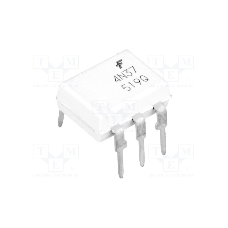 2 pcs x ONSEMI - 4N37M - Optocoupler, THT, Ch: 1, OUT: transistor, Uinsul: 7.5kV, Uce: 30V