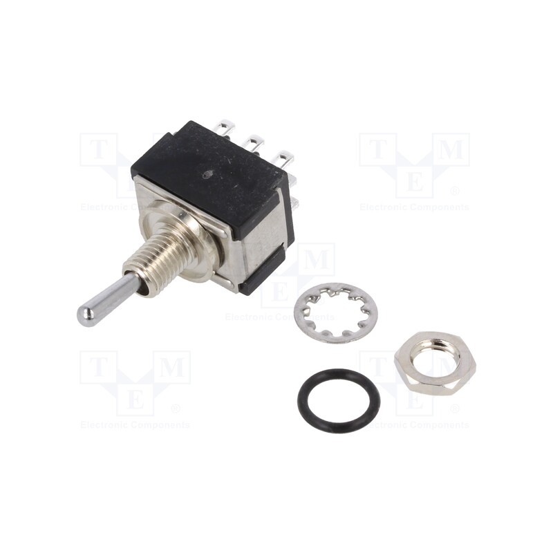 1 pcs x KNITTER-SWITCH - MTE 306 D - Switch: toggle, Pos: 2, 3PDT, ON-ON, 6A/125VAC, 6A/6VDC, -45÷140°C