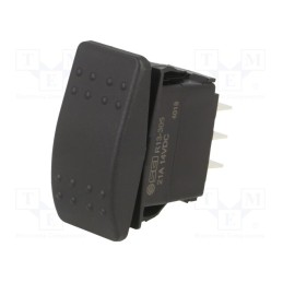 1 pcs x SWITCH COMPONENTS - SRD1-2G-DC-1-BNN - ROCKER, DP3T, Pos: 3, (ON)-OFF-(ON), 20A/14VDC, black, IP56, none