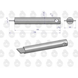 Upper hitch bracket pin c 360 ursus