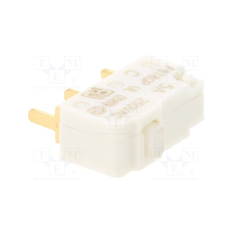 1 pcs x SAIA-BURGESS - F5T8GPUL - Microswitch SNAP ACTION, 5A/250VAC, without lever, SPDT, ON-(ON)