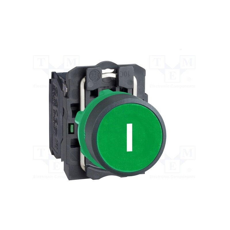 1 pcs x SCHNEIDER ELECTRIC - XB5AA3311 - Switch: push-button, 22mm, Stabl.pos: 1, NO, green, none, 3A/240VAC