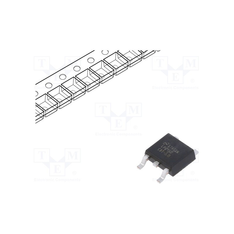 1 pcs x TEXAS INSTRUMENTS - LP2950CDTX-5.0/NOPB - IC: voltage regulator, LDO,fixed, 5V, 0.1A, TO252, SMD,