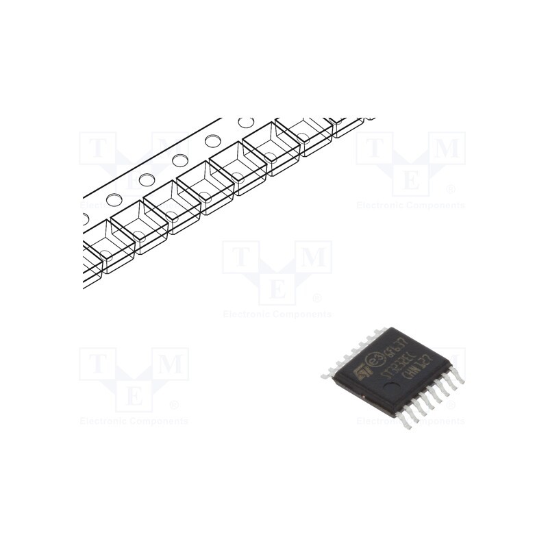 1 pcs x STMicroelectronics - ST3232ECTR - IC: interface, transceiver, full duplex,RS232, 250kbps, TSSOP16