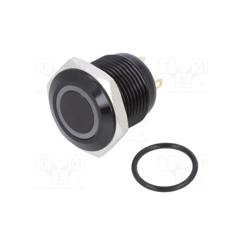 1 pcs x E-SWITCH - PV6F24011G-301 - Switch: vandal resistant, Pos: 2, SPST-NO, 2A/48VDC, IP65, OFF-(ON)