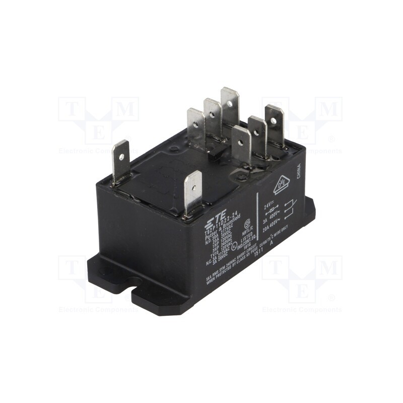 1 pcs x TE Connectivity - 5-1393211-4 - Relay: electromagnetic, DPDT, Ucoil: 24VDC, 30A, Series: T92, 350Ω