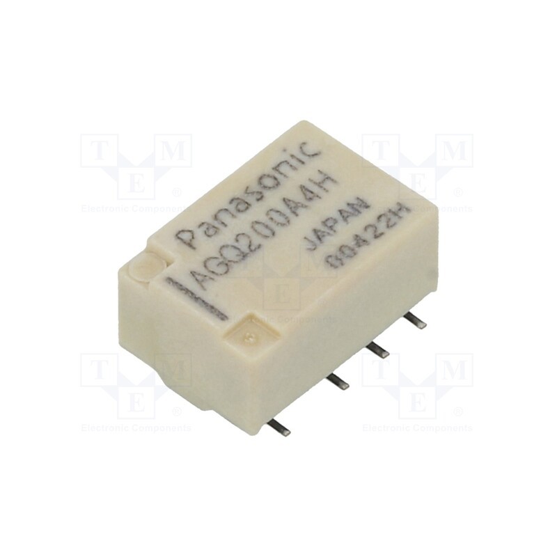 1 pcs x PANASONIC - AGQ200A4H - Relay: electromagnetic, DPDT, Ucoil: 4.5VDC, Icontacts max: 2A