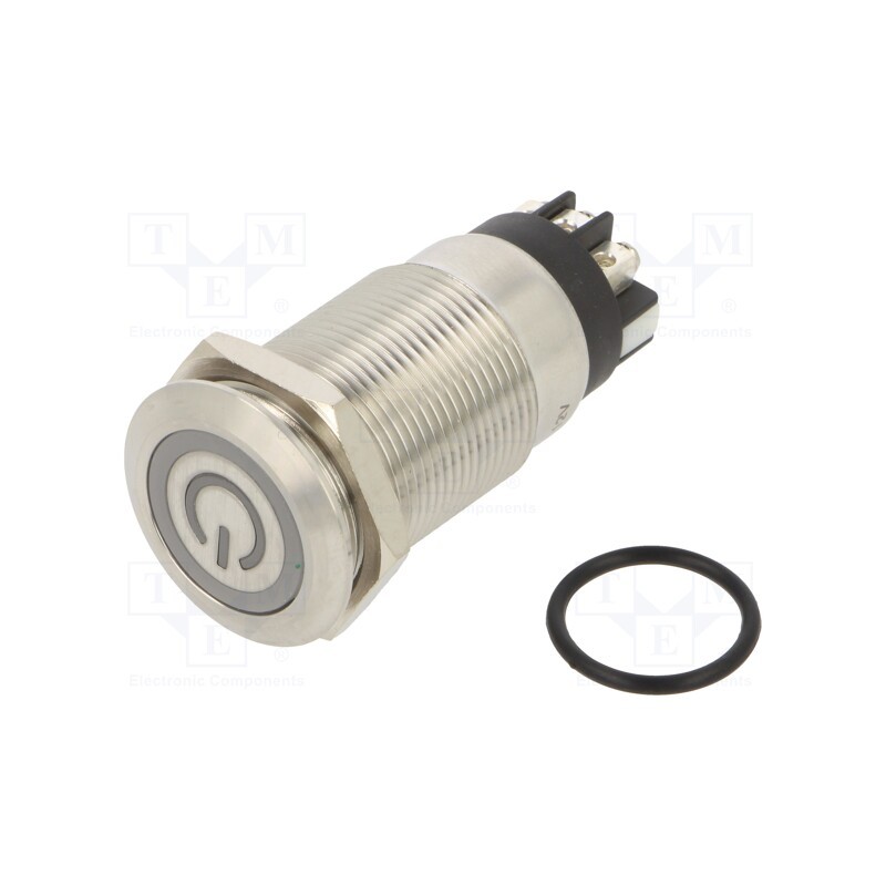 1 pcs x ONPOW - LAS1GQF-11ZET/L/W/12V/S - Switch: vandal resistant, Pos: 2, SPDT, 3A/220VAC, 5A/24VDC, IP65