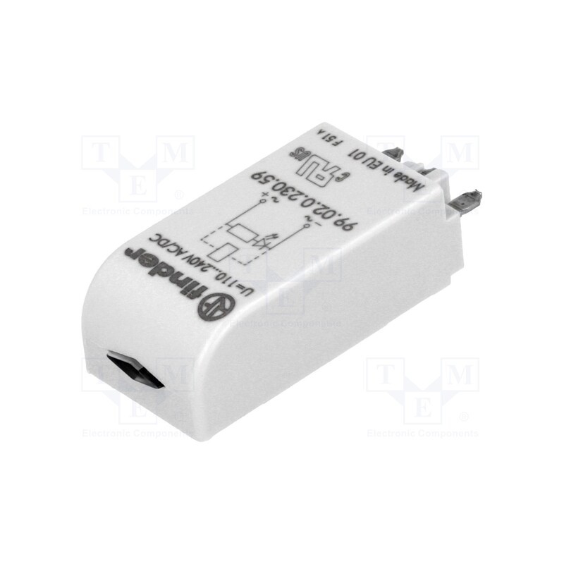 1 pcs x FINDER - 99.02.0.230.59 - Signaling module, socket, Indication: LED, Colour: green