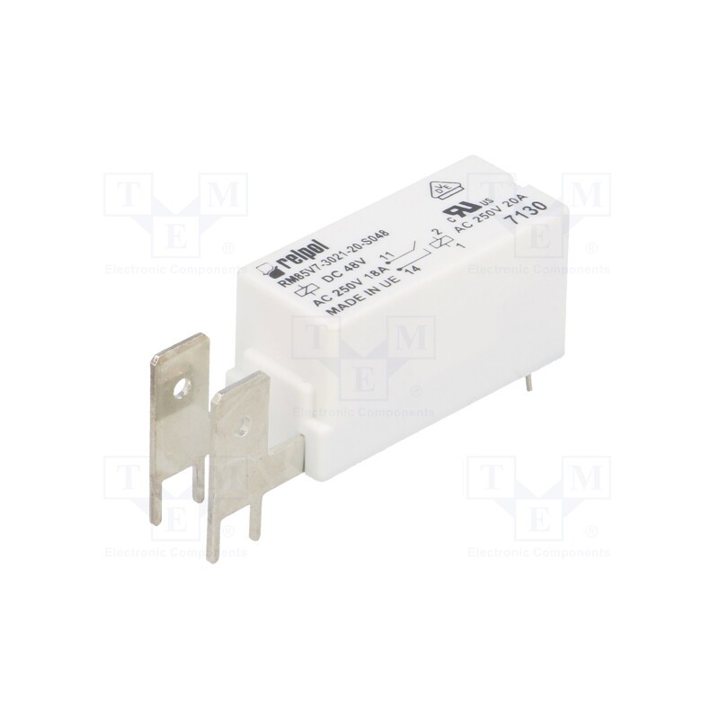 1 pcs x RELPOL - RM85V7-3021-20-S048 - Relay: electromagnetic, SPST-NO, Ucoil: 48VDC, 20A, 20A/250VAC