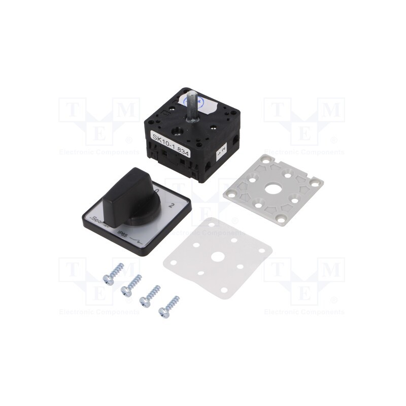 1 pcs x SPAMEL - SK10-1.834\P03 - Switch: cam switch, Stabl.pos: 3, 10A, 1-0-2, for building in, IP65