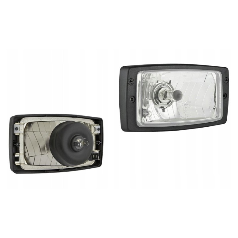 White h4 road headlight 184x102, 3-function