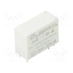 1 pcs x SANYOU - SZ-SH-124LM - Relay: electromagnetic, SPST-NO, Ucoil: 24VDC, Icontacts max: 16A