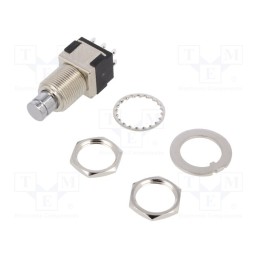 1 pcs x KNITTER-SWITCH - MPG 206 R - Switch: push-button, Pos: 2, DPDT, 6A/125VAC, 6A/6VDC, ON-(ON), MPG