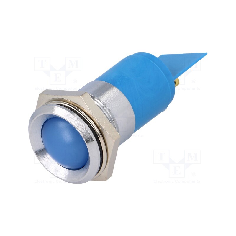 1 pcs x SIGNAL-CONSTRUCT - SSBD22H4249 - Indicator: LED, recessed, blue, 24÷28VDC, 24÷28VAC, Ø22.2mm, IP67