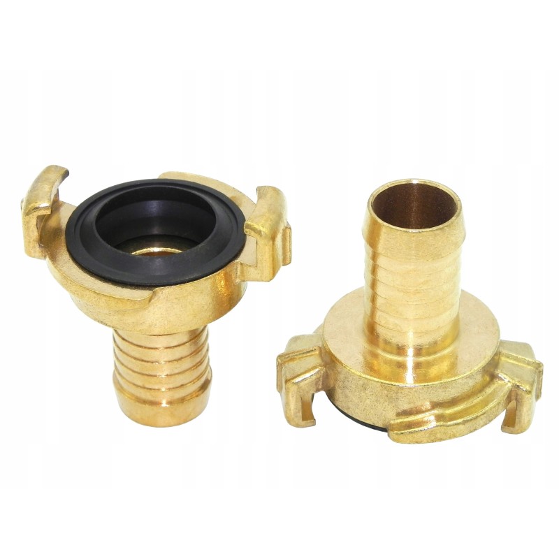 Claw connector for hose 16 mm, brass