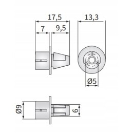 Fiat 126p mounting latch