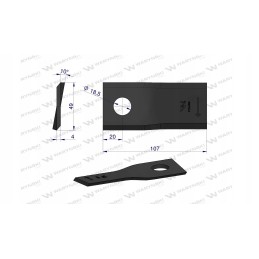 Right mower blade 107x48x4 Vicon Warynski