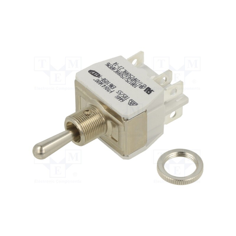 1 pcs x APEM - 644H/2 - Switch: toggle, Pos: 3, ON-ON-ON, 12A/250VAC, 5A/24VDC, -20÷55°C