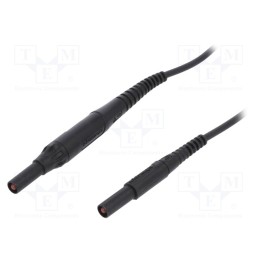 1 pcs x SCHu00dcTZINGER - MSFK B441 / 1 / 150 / SW - Test lead, 8A, banana plug 4mm,both sides, Len: 1.5m, black