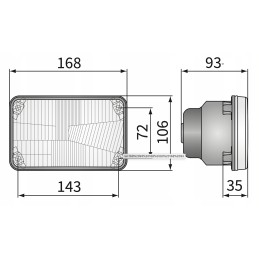 Optical element h4 168x106m john deere headlight