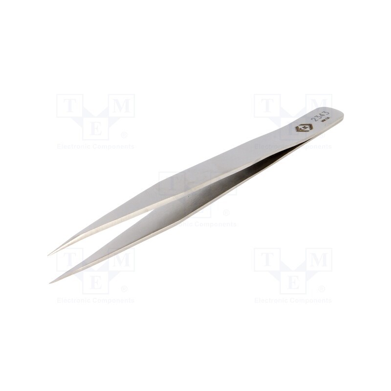1 pcs x C.K - T2343 - Tweezers, 130mm, for precision works, Blades: elongated,narrow