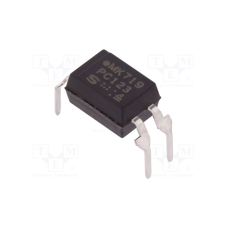2 pcs x SHARP - PC123X2YFZ1B - Optocoupler, THT, Ch: 1, OUT: transistor, Uinsul: 5kV, Uce: 80V, DIP4