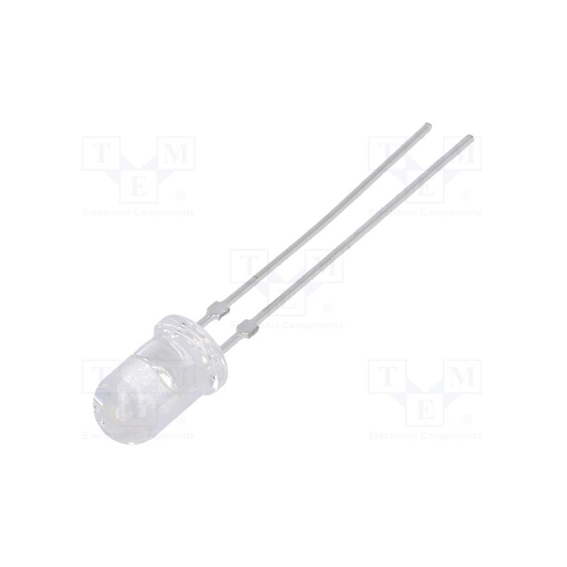 2 pcs x VISHAY - TLCR5100 - LED, 5mm, red, 4.3÷11cd, 18°, Front: convex, 2.1÷2.7V, No.of term: 2