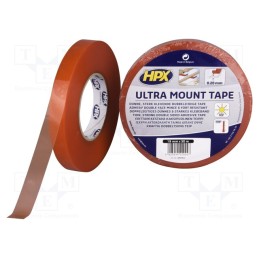 1 rol x HPX - UM1950 - Tape: fixing, W: 19mm, L: 50m, Thk: 200um, double-sided, transparent