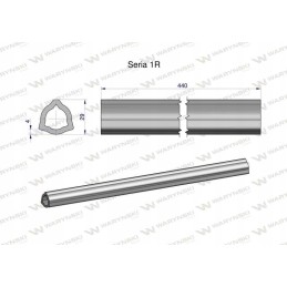 PTO shaft inner pipe, series 1r 29x4 mm 440 mm
