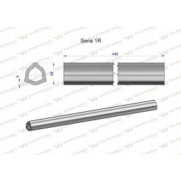 PTO shaft inner pipe, series 1r 29x4 mm 440 mm