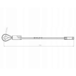 Door limiter cable l 720mm 80368020 zetor w