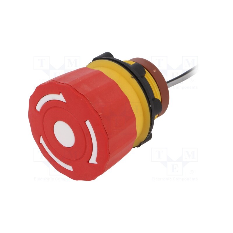 1 pcs x ONPOW - LAS1-A22Y-01TSB/L - Switch: emergency stop, 22mm, Stabl.pos: 2, NC, red, 1.5A/250VAC