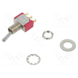 1 pcs x C&K - 7108SYZBE - Switch: toggle, Pos: 2, SPDT, ON-(ON), 0.02A/20VAC, 0.02A/20VDC