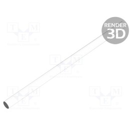 5 pcs x MENTOR - 1282.14 - Fiber for LED, round, Ø3.2mm, Front: flat, straight