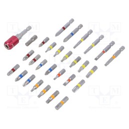 1 set x METABO - 626710000 - Kit: screwdriver bits, hex key,Phillips,Pozidriv®,slot,Torx®