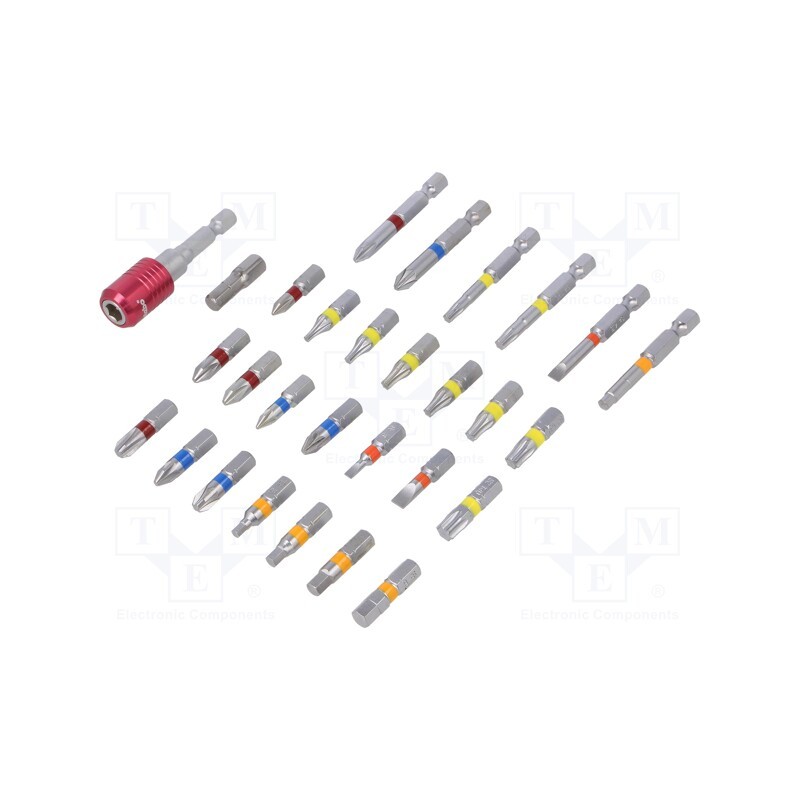 1 set x METABO - 626710000 - Kit: screwdriver bits, hex key,Phillips,Pozidriv®,slot,Torx®