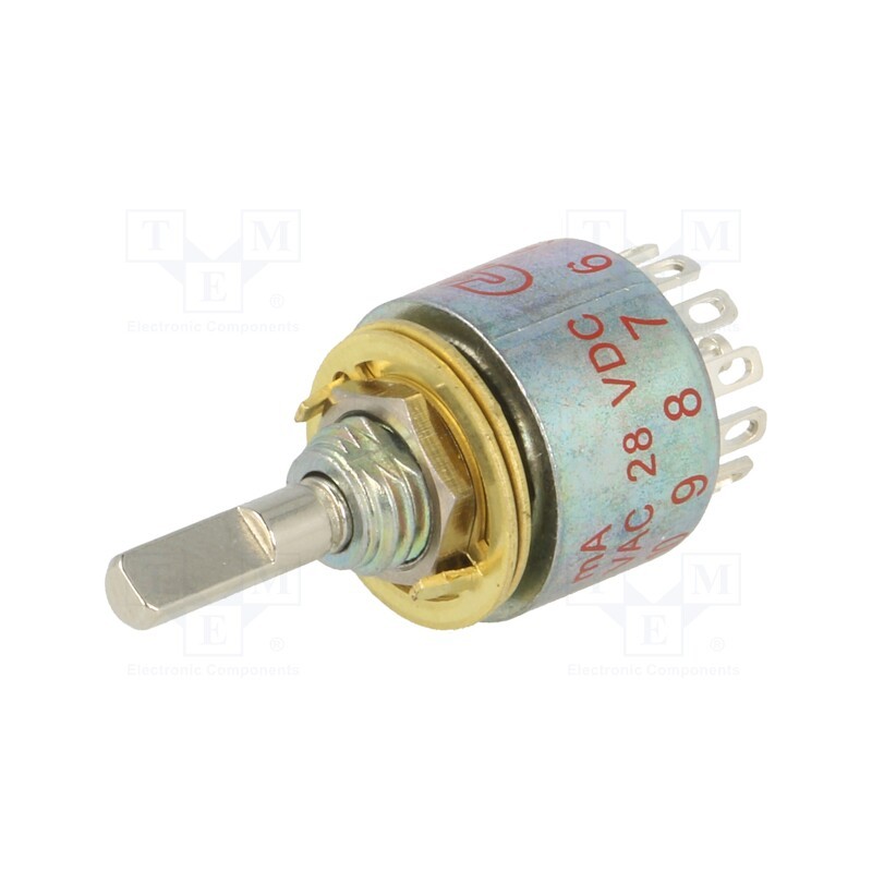 1 pcs x C&K - MG00-L1-N-Z-Q-D - Switch: rotary, Pos: 12, 0.25A/125VAC, 0.25A/28VDC, Poles number: 1