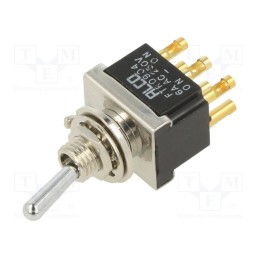 1 pcs x TE Connectivity - 4-6437630-4 - Switch: toggle, Pos: 2, DPDT, ON-(ON), 6A/250VAC, -20÷70°C, 10mΩ