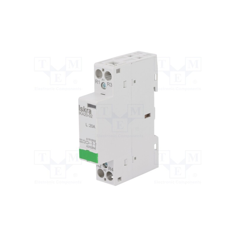 1 pcs x ISKRA - 30.046.010 - Contactor: 2-pole installation, 20A, 230VAC, NC x2