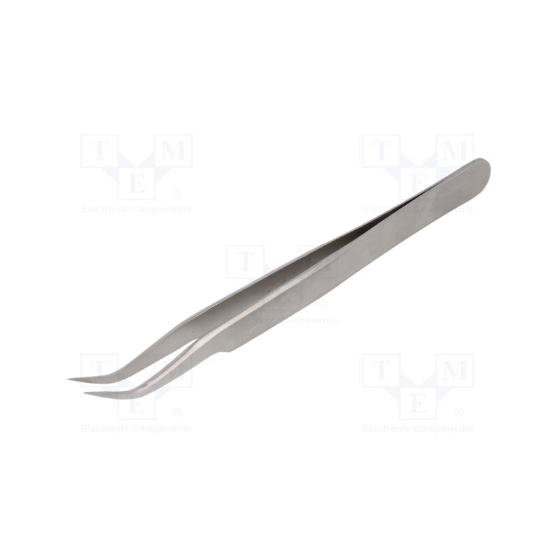 1 pcs x WELLER - 7SASL - Tweezers, 115mm, for precision works, Blades: narrow,curved