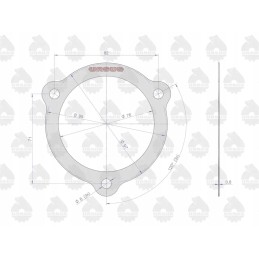 Cover gasket, clutch shaft, krazelite 0 8mm steel