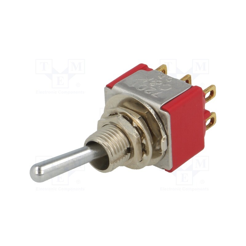 1 pcs x C&K - 7201SYZBE - Switch: toggle, Pos: 2, DPDT, ON-ON, 0.02A/20VAC, 0.02A/20VDC, IP40
