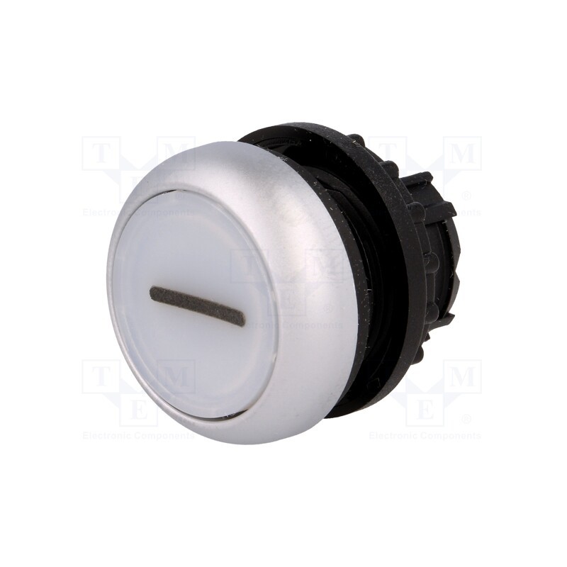 1 pcs x EATON ELECTRIC - M22-DRL-W-X1 - Switch: push-button, 22mm, Stabl.pos: 2, white, M22-FLED,M22-LED